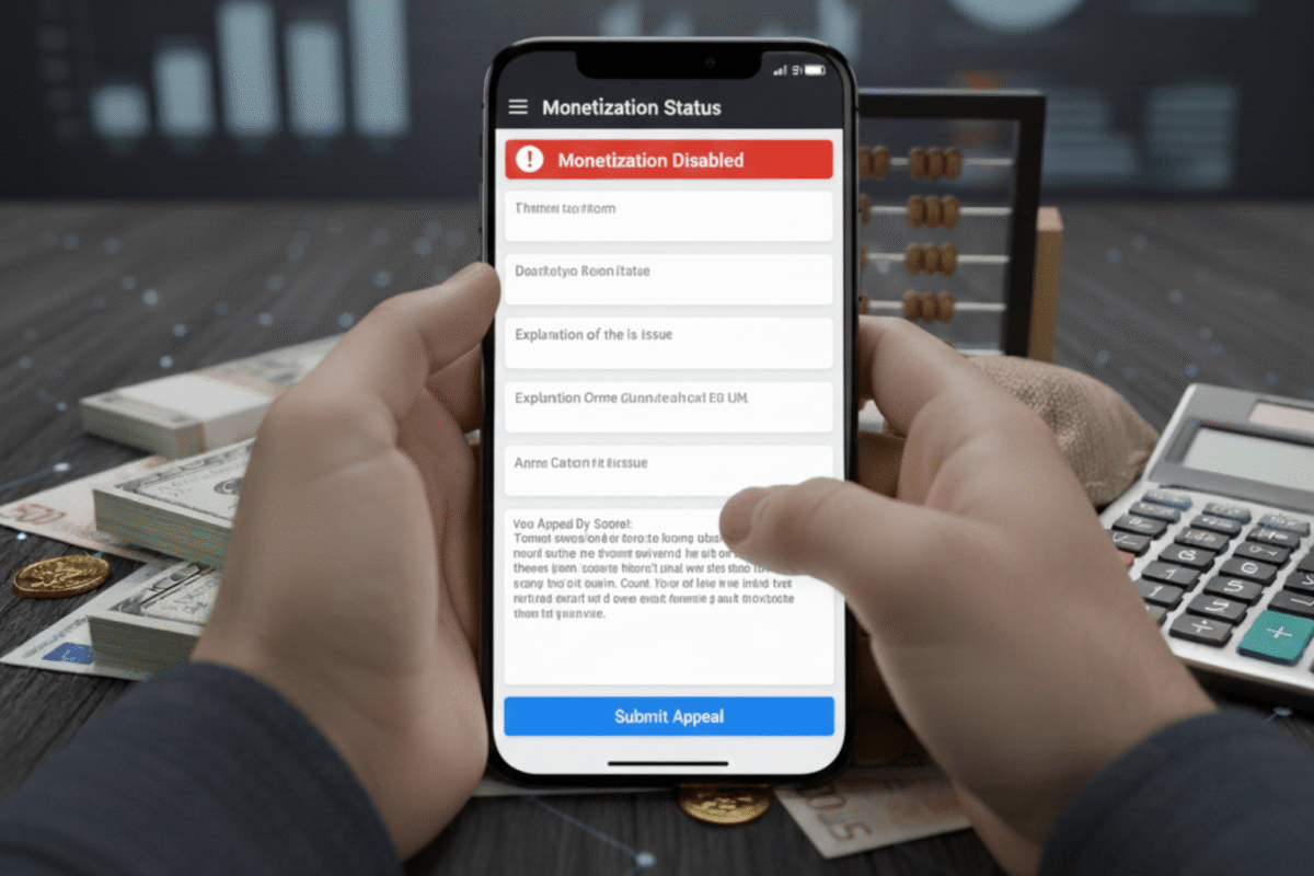 Quy Trình Kháng Cáo Tắt Kiếm Tiền YouTube
