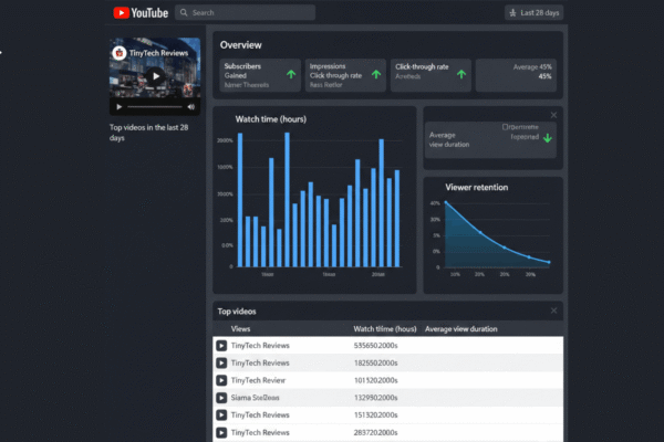 Các Thông Tin Quan Trọng Trong YouTube Analytics