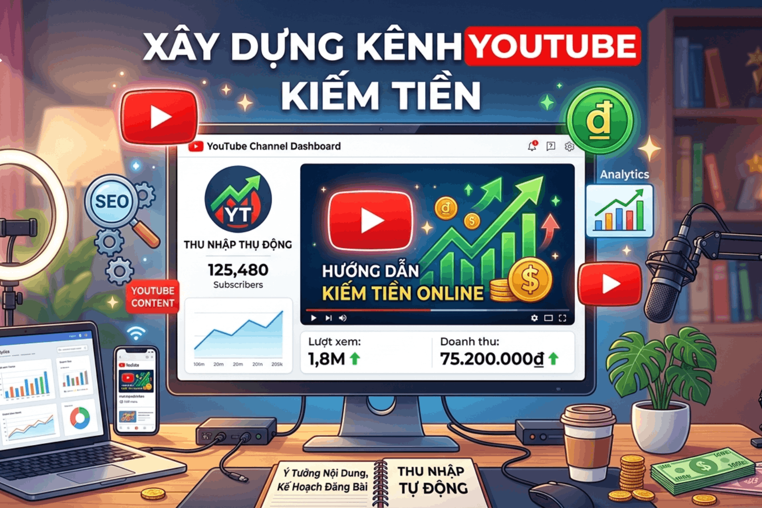 Xây Dựng Kênh Youtube Kiếm Tiền: Hướng Dẫn Từ A-Z Cho Người Mới Muốn Tạo Thu Nhập Bền Vững