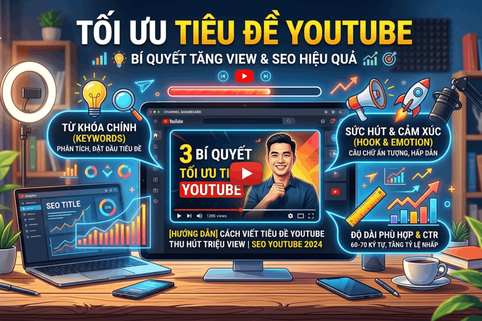 Tối Ưu Tiêu Đề Youtube: Cách Viết Title Chuẩn SEO Giúp Tăng CTR Và View
