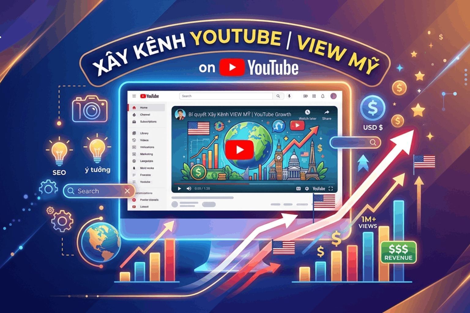 Xây Kênh Youtube View Mỹ: Hướng Dẫn Chi Tiết Từ A-Z Để Tăng Thu Nhập 2026