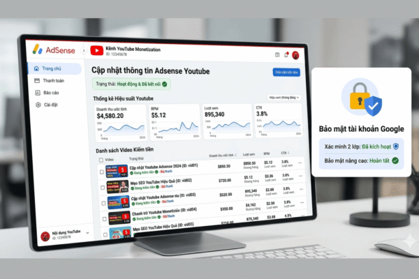 Dịch Vụ Hỗ Trợ Cập Nhật Thông Tin Adsense YouTube