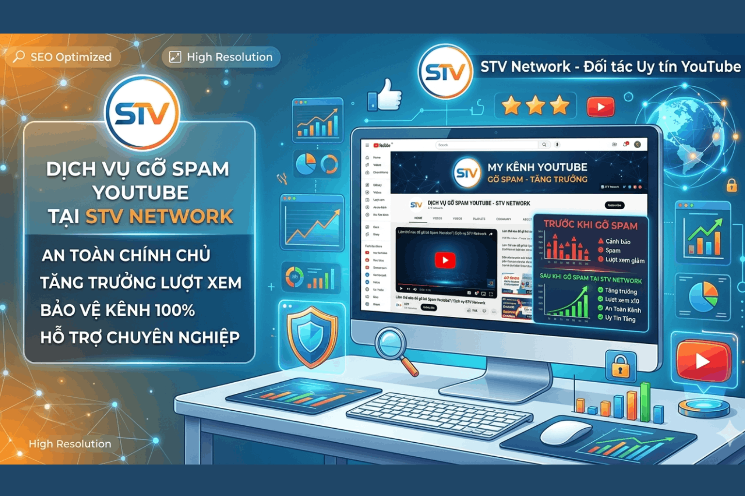 Dịch Vụ Gỡ Spam Youtube Tại STV Network Uy Tín, An Toàn Và Hiệu Quả