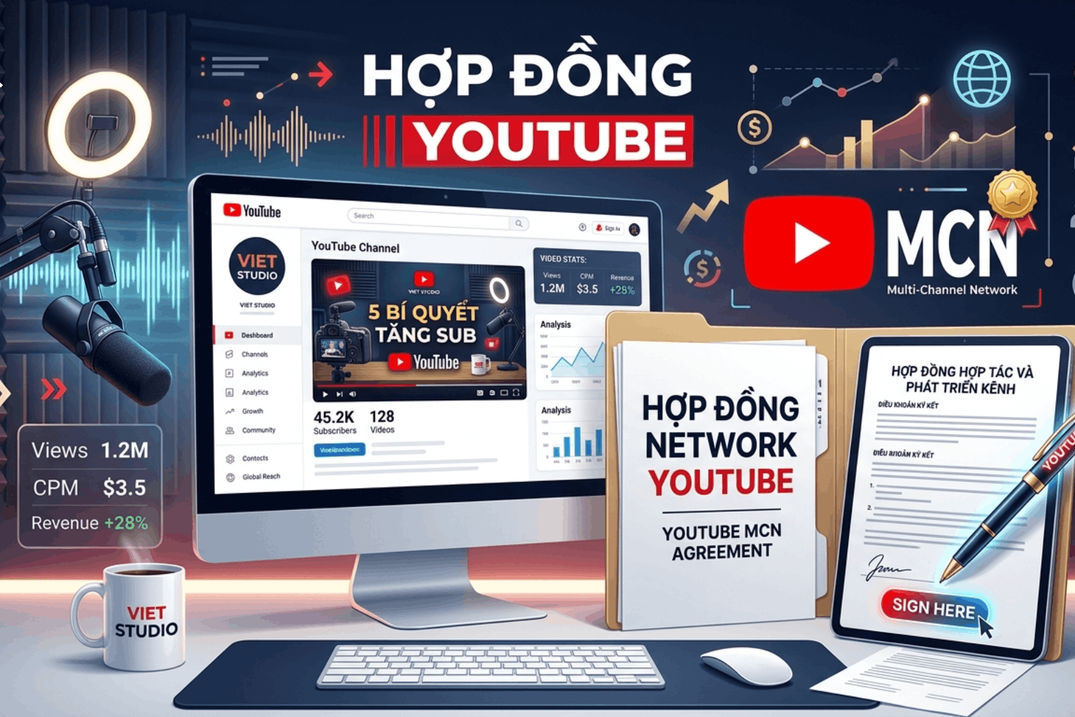 Hợp Đồng Network YouTube: Có Nên Ký Hay Là “Cái Bẫy Doanh Thu” Bạn Phải Biết?