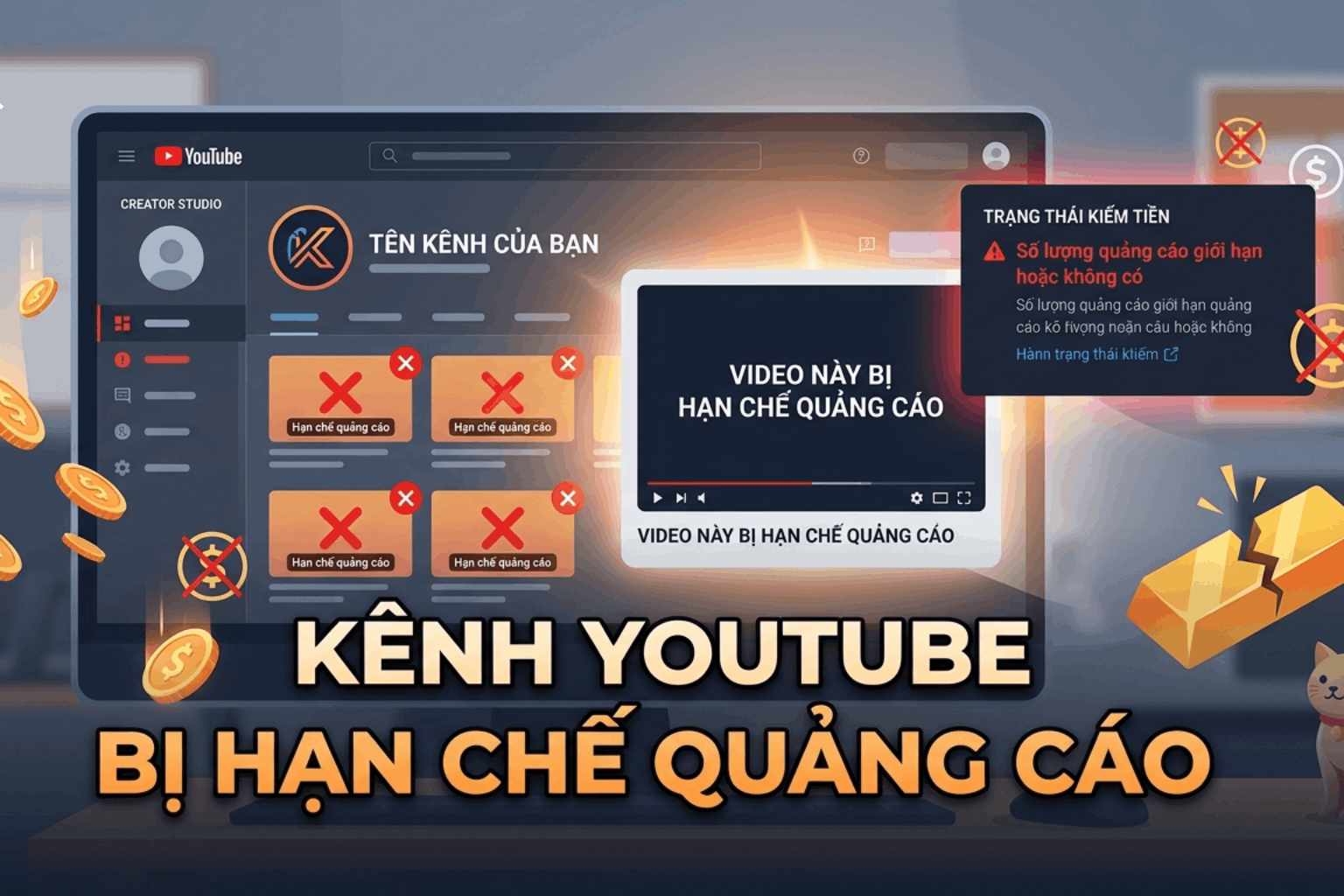 Kênh Youtube Bị Hạn Chế Quảng Cáo: Nguyên Nhân, Cách Khắc Phục Và Mở Lại Kiếm Tiền Hiệu Quả