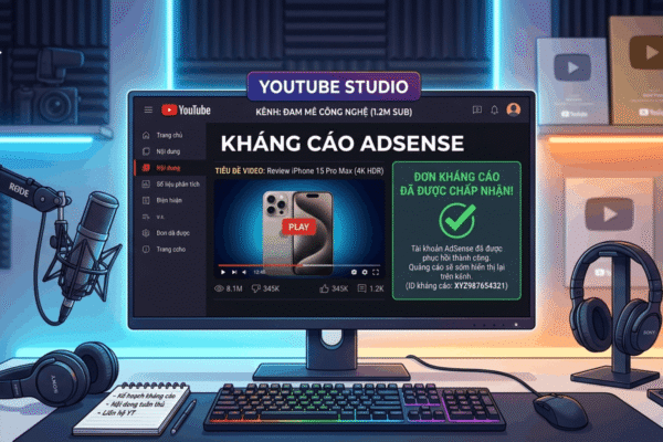 Dịch Vụ Hỗ Trợ Kháng Cáo Adsense Youtube Uy Tín Tại STV Network