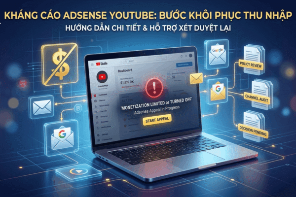 Kháng Cáo Adsense Youtube: Hướng Dẫn Chi Tiết Từ A-Z Giúp Kênh Sớm Được Xét Duyệt Lại