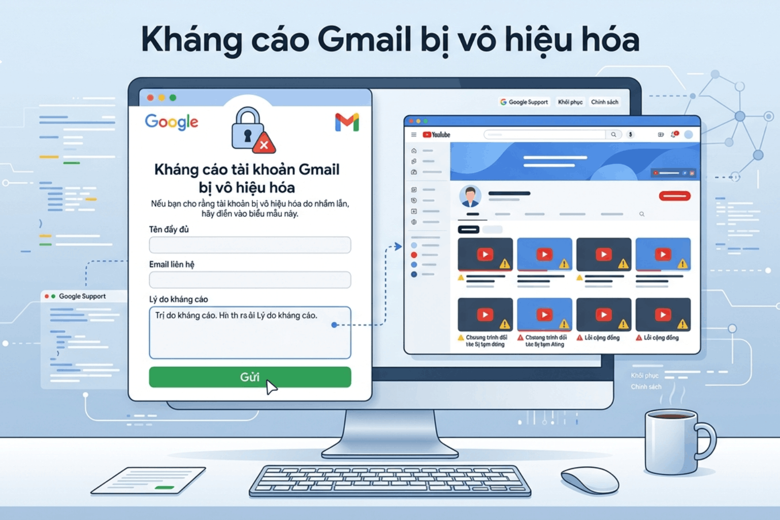 Kháng Cáo Gmail Bị Vô Hiệu Hóa | Giải Pháp Khôi Phục Tài Khoản Google An Toàn Và Tỷ Lệ Cao