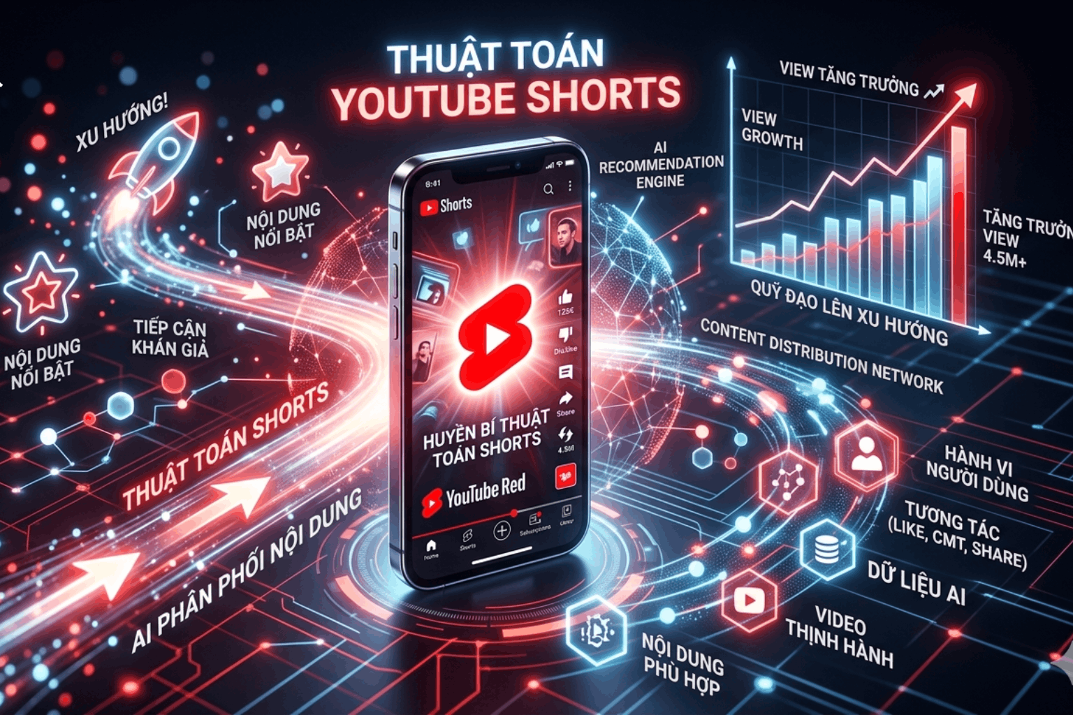 Thuật Toán YouTube Shorts 2026: Cách YouTube Đề Xuất Video Và Bí Quyết Viral Triệu View